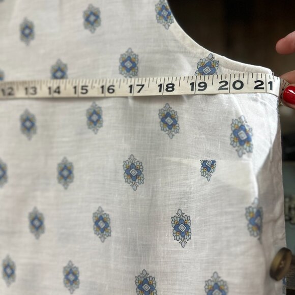J.Jill Linen Sleeveless Button Top Sz Large - Picture 6 of 7